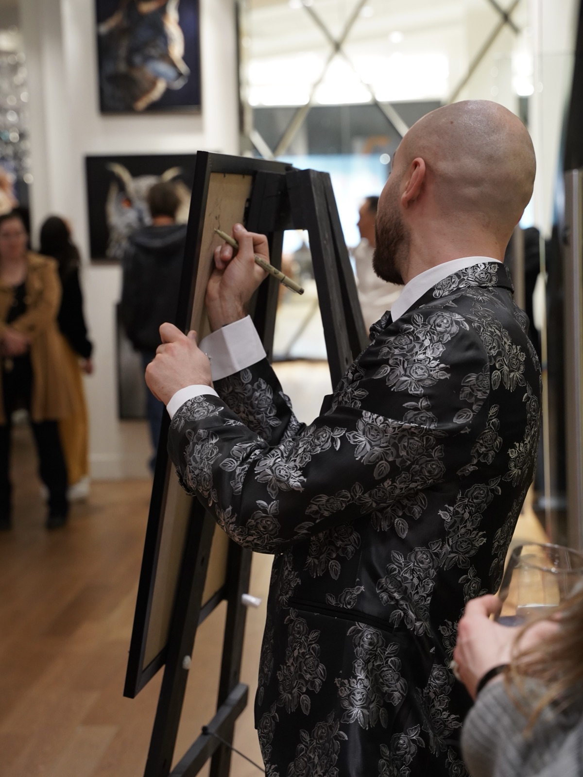 Marco Grasso at an Art Space & Design exhibition in Canada