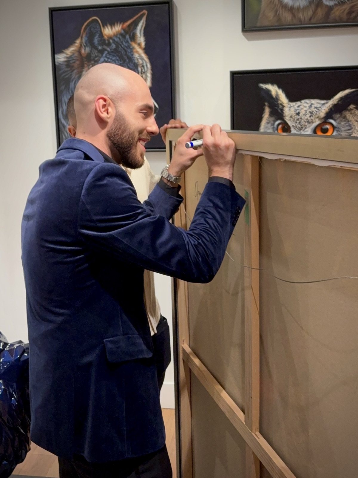 Marco Grasso at an Art Space & Design exhibition in Canada