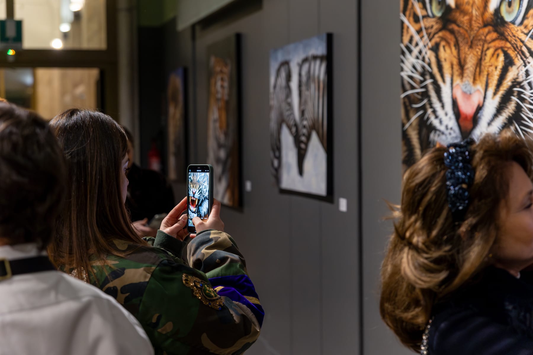 Opening view of Mimesis. Ritratti animali by Marco Grasso at the Natural History Museum of Milan, 2024