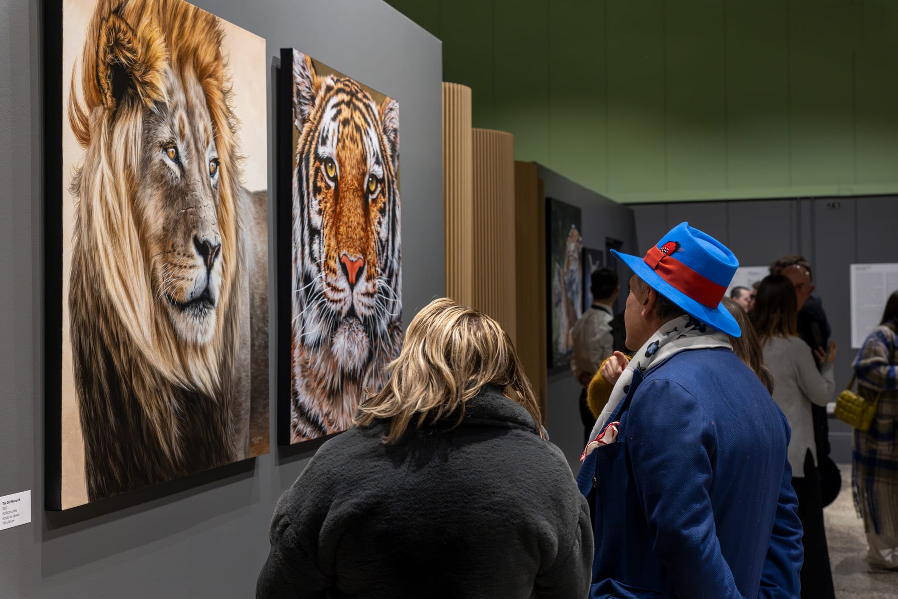Opening view of Mimesis. Ritratti animali by Marco Grasso at the Natural History Museum of Milan, 2024