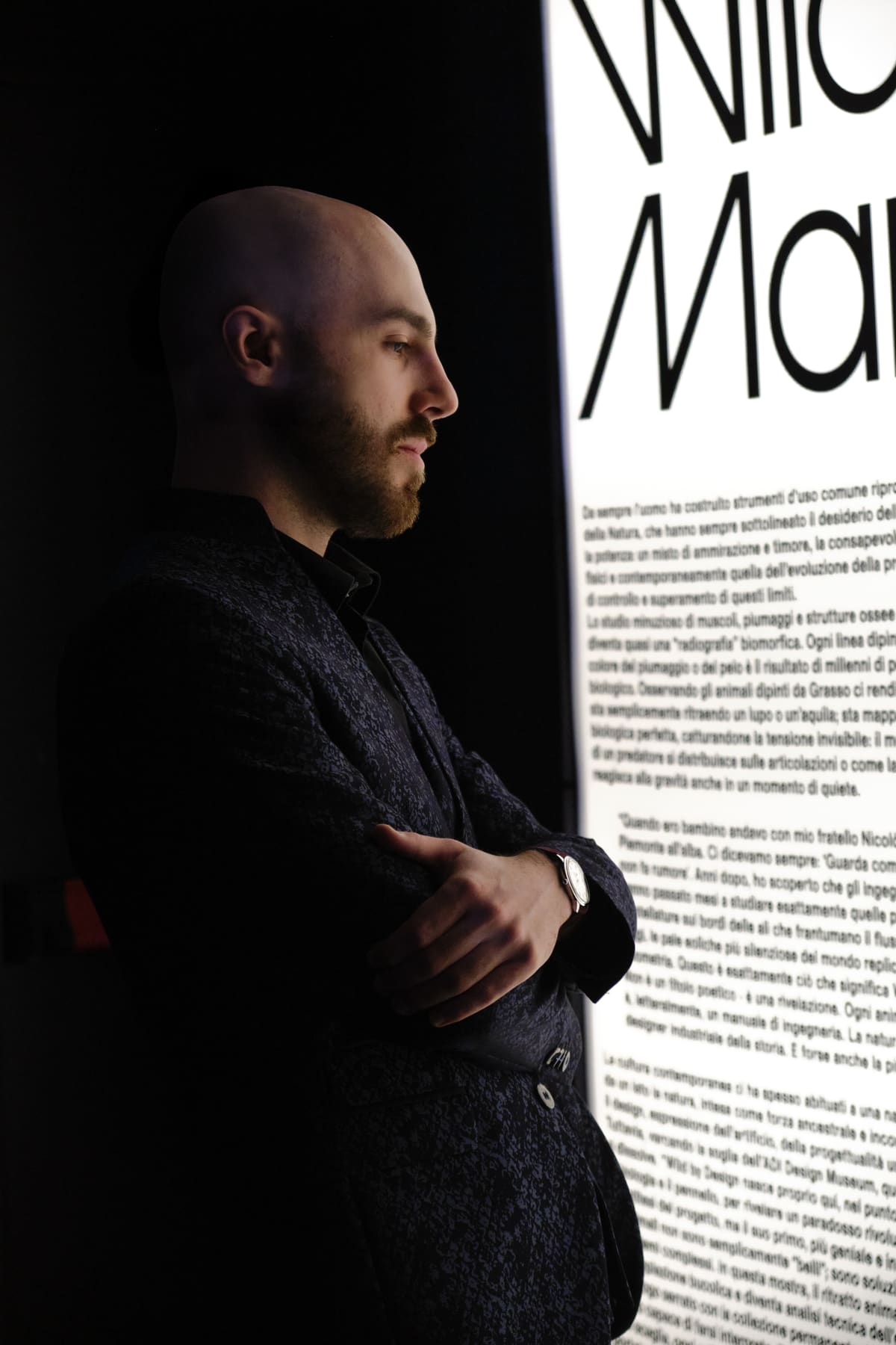 Wall text detail from Marco Grasso’s Wild by Design at ADI Design Museum, Milan, 2026