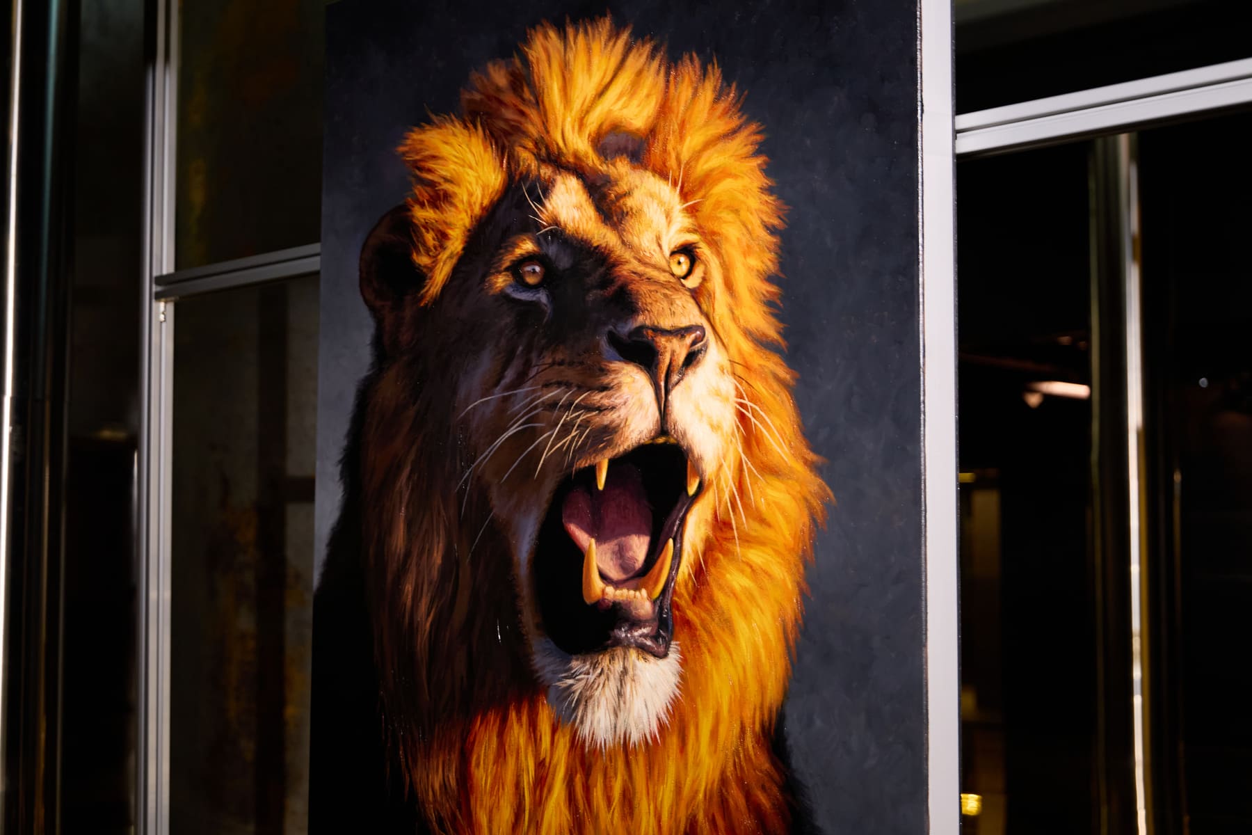 Marco Grasso wildlife paintings installed at ADI Design Museum for Wild by Design, Milan, 2026