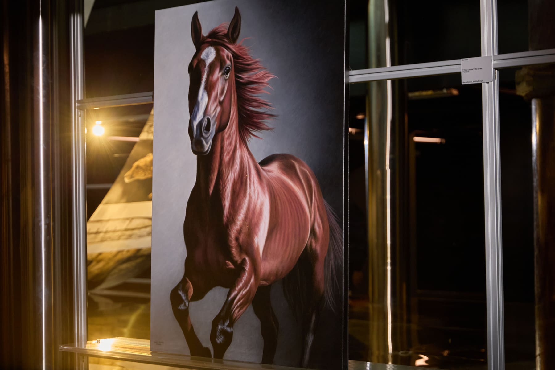 Marco Grasso wildlife paintings installed at ADI Design Museum for Wild by Design, Milan, 2026