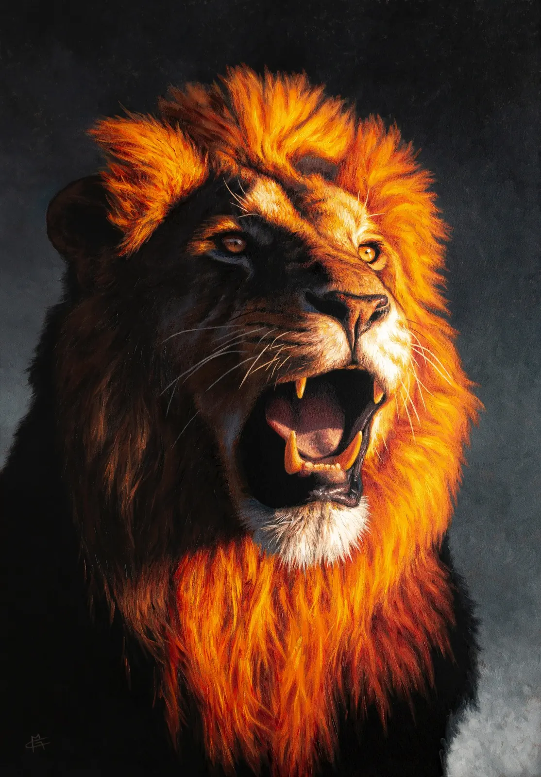 Born of Fire, Oil on canvas, artwork by Marco Grasso