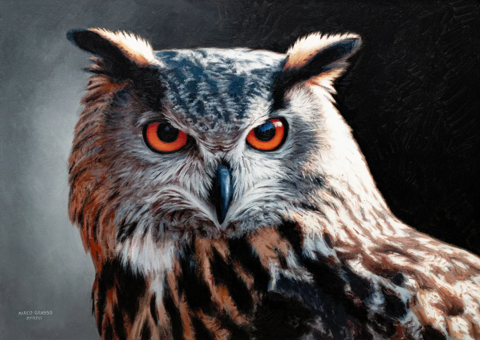 Night Watch, Oil on canvas, artwork by Marco Grasso