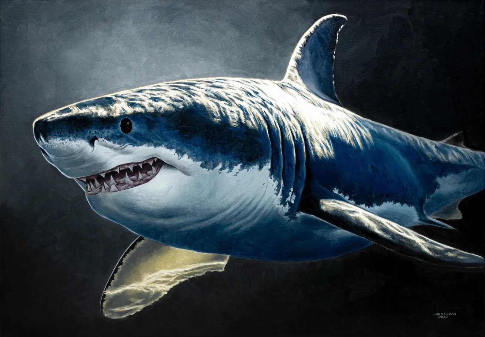 Torpedo, Oil on canvas, artwork by Marco Grasso
