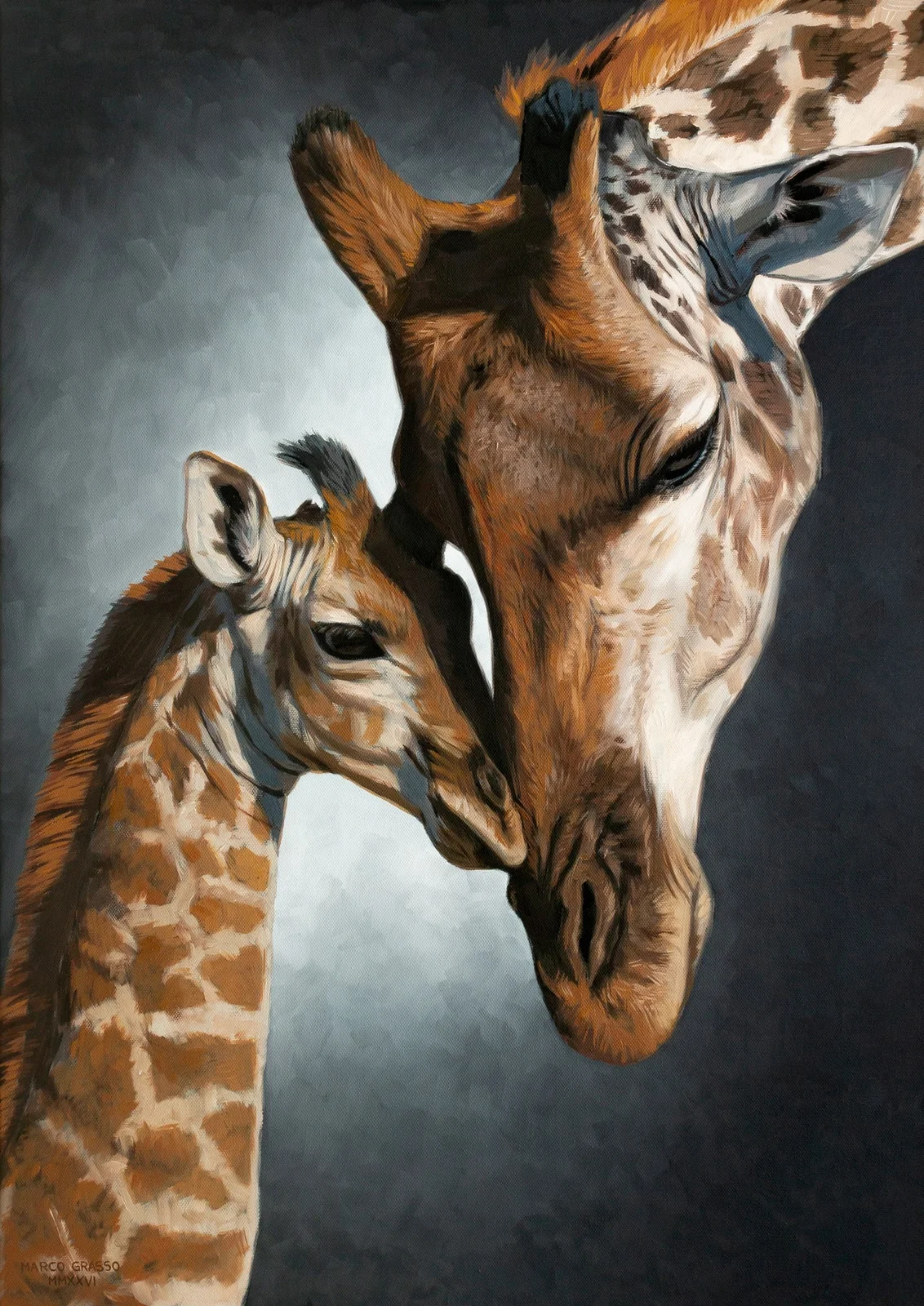 Safe With You, Oil on canvas, artwork by Marco Grasso