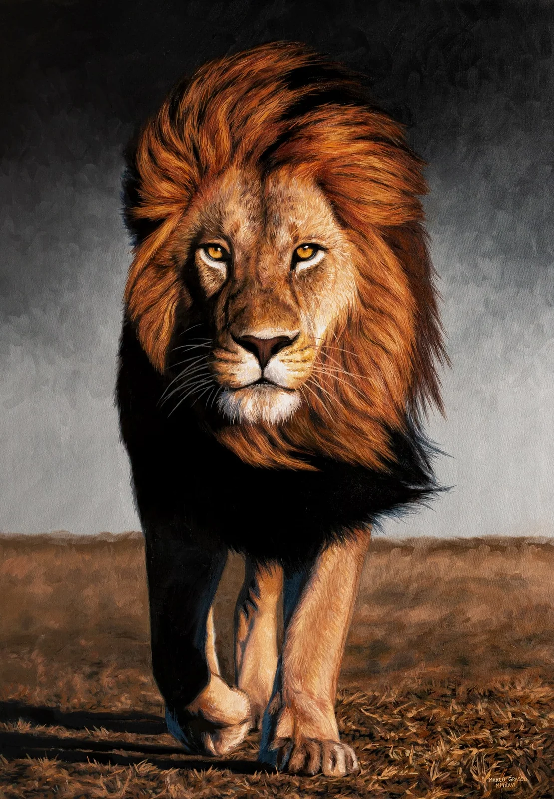 Unbeaten, Oil, artwork by Marco Grasso